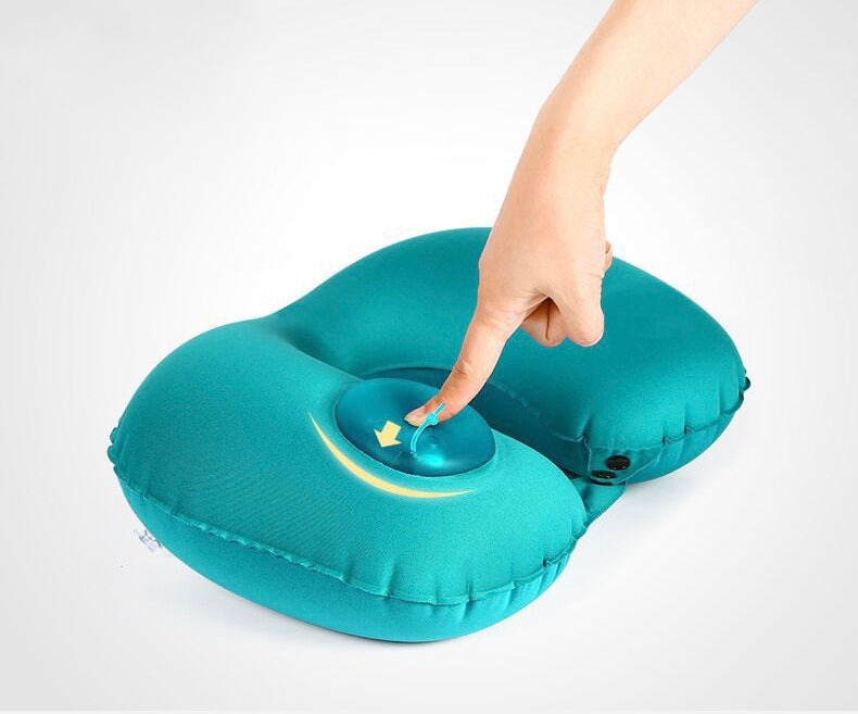 New Travel Automatic Press inflatable neck pillow