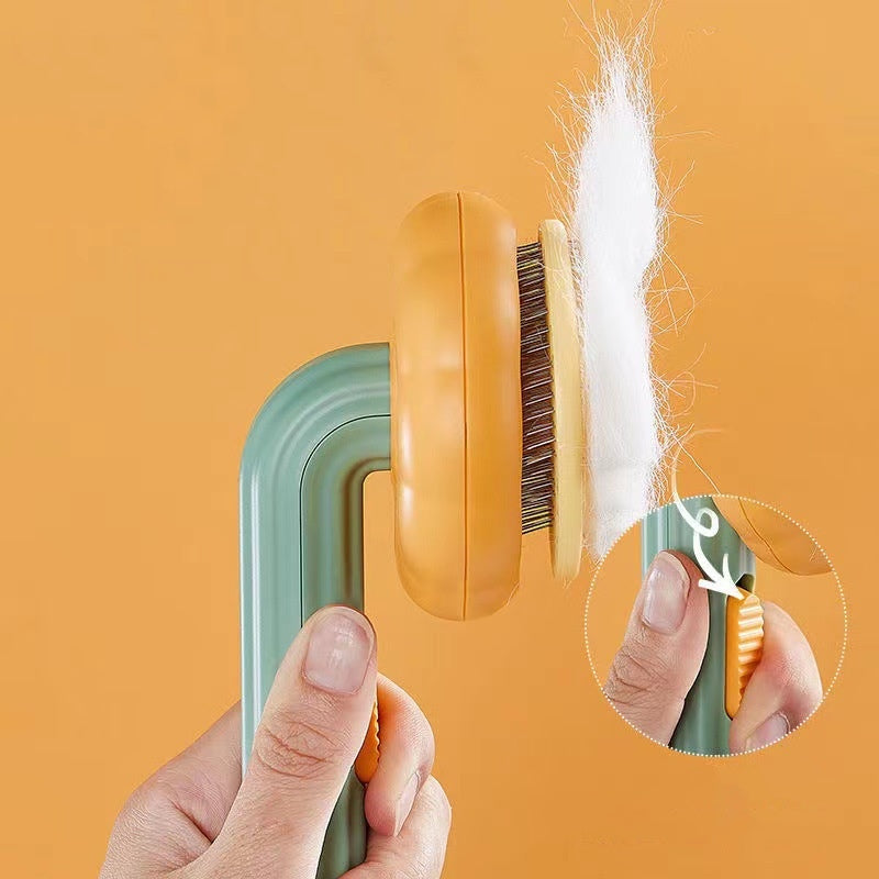 Pet Grooming Comb Removes Loose Underlayers and Tangled Hair Brush