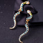 Korean crystal diamond serpentine earrings - Watch & Jewelry