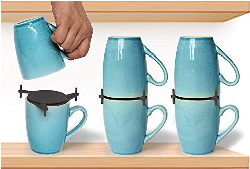 Telescopic cup storage rack