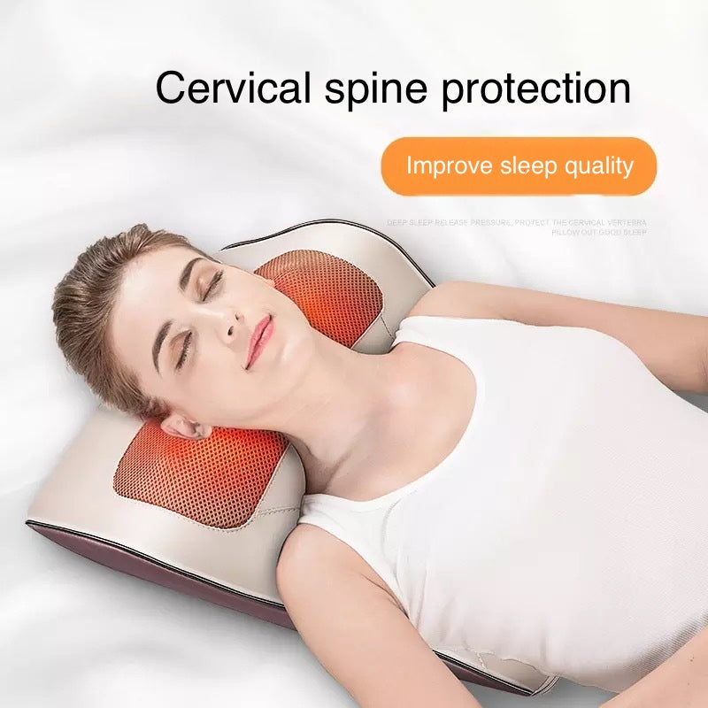 Multifunctional neck shoulder pillow massager