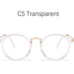 Korean women ultralight round face big frame glasses
