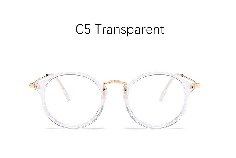 Korean women ultralight round face big frame glasses
