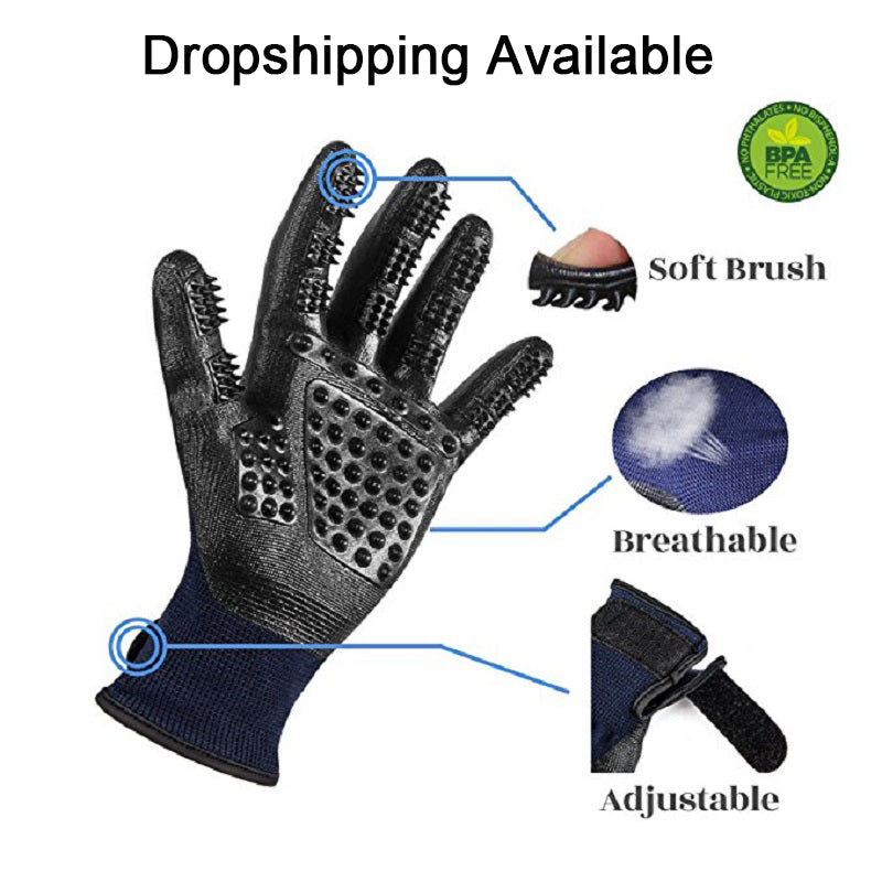 Dog Horse Cat Bathing Massage  Hair Remover Glove