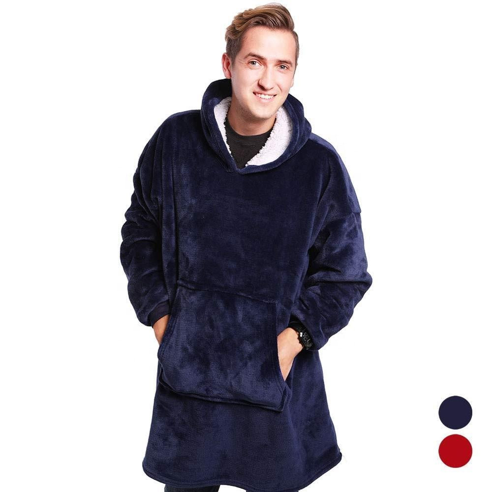 Women Men’s Microfiber Sherpa Blanket With Sleeves