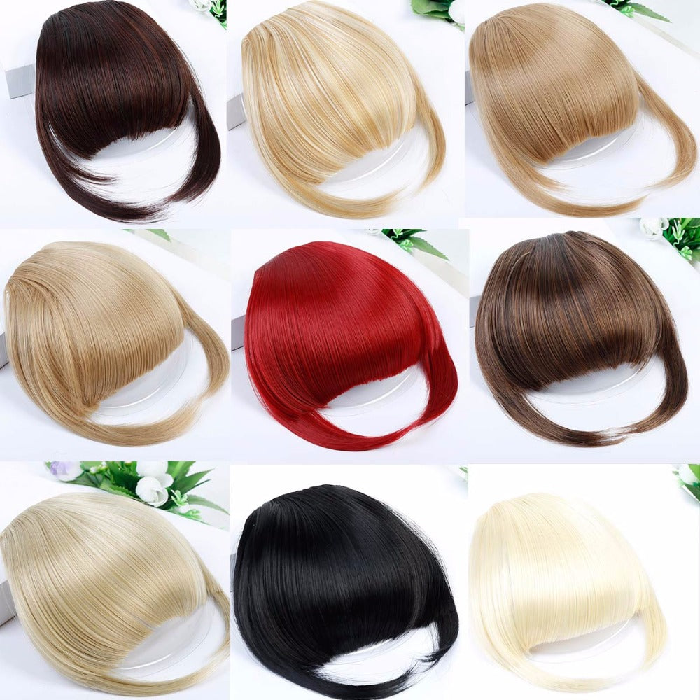 New Women Natural Bangs Fringe Hairpiece Clip