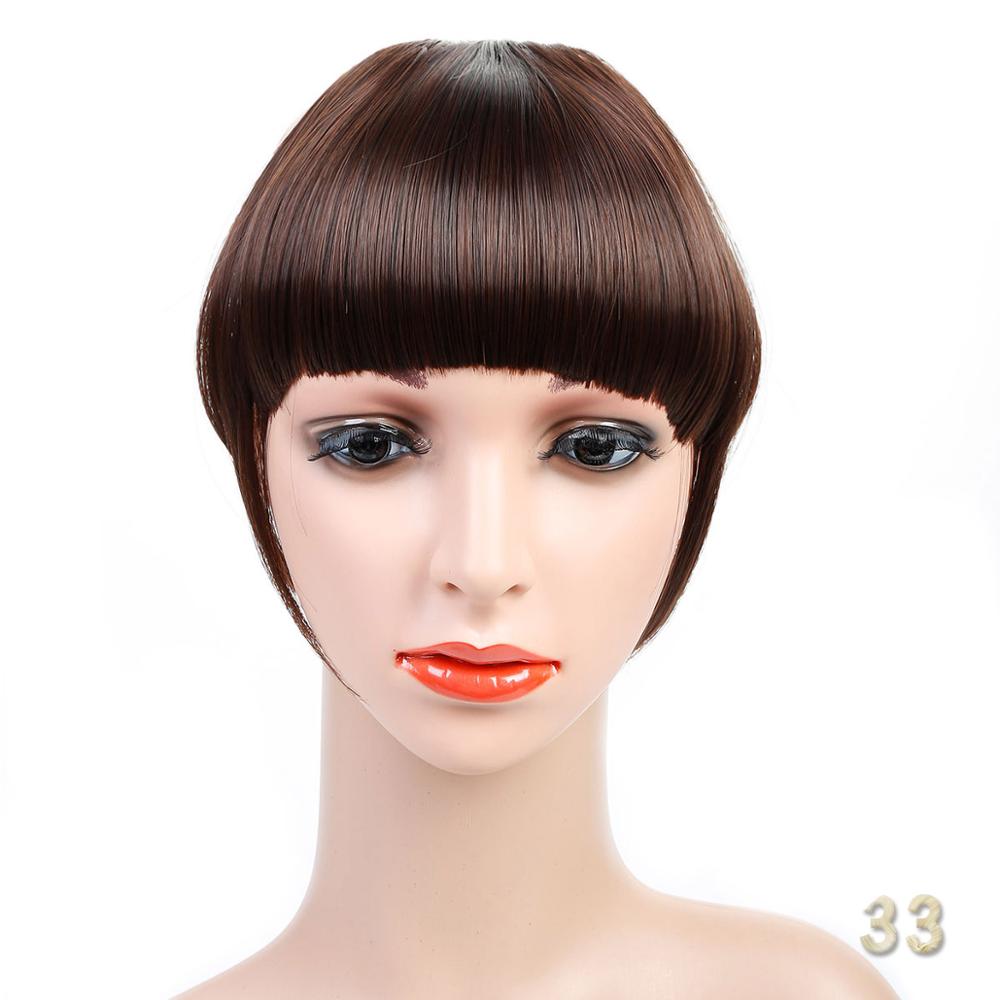 New Women Natural Bangs Fringe Hairpiece Clip