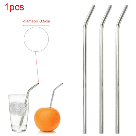 Stainless Steel Metal Straw / Cleaner Brush