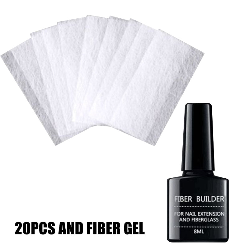 Nail extension repair fiber fiberglass gel nail