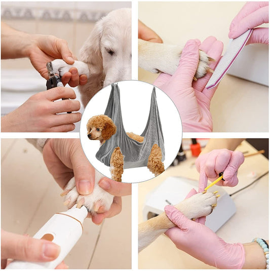 Pet dog grooming clothes trim nails dog hammock