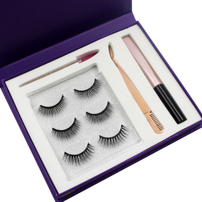 Dimensional Magnet false eyelashes 3 pairs set