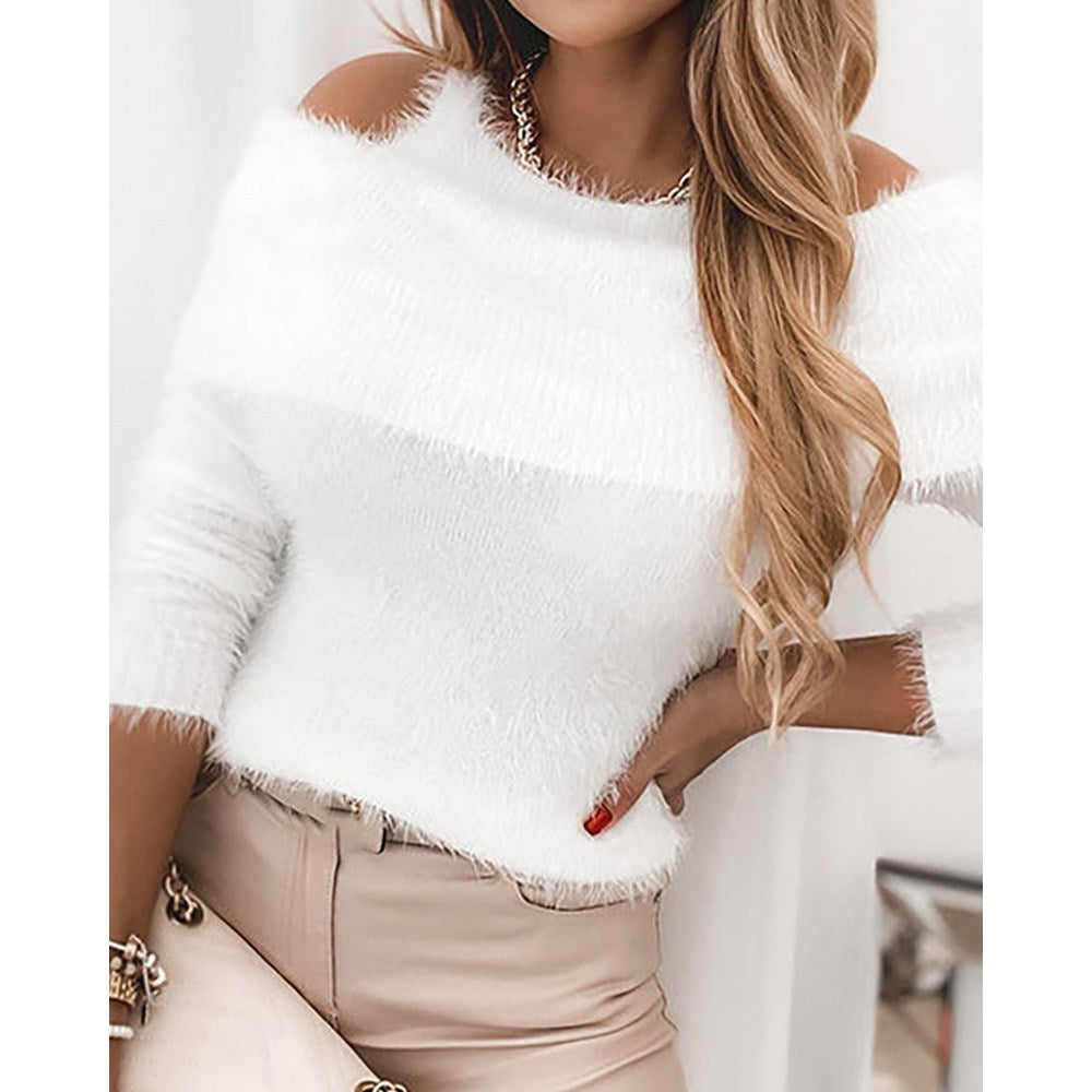 Women White collar vest sweaters