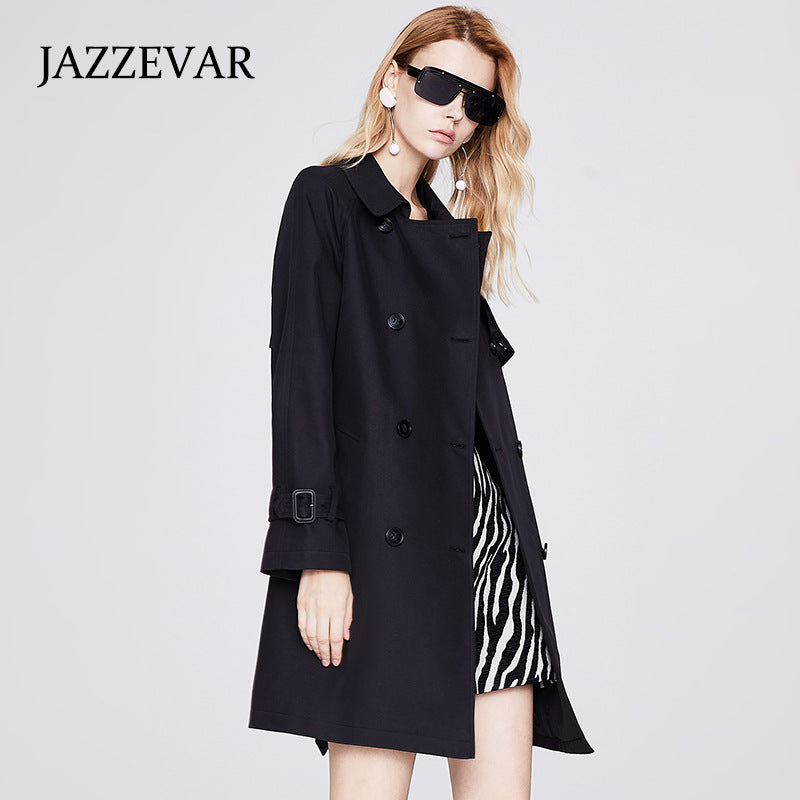 New Women double-breasted trench coat