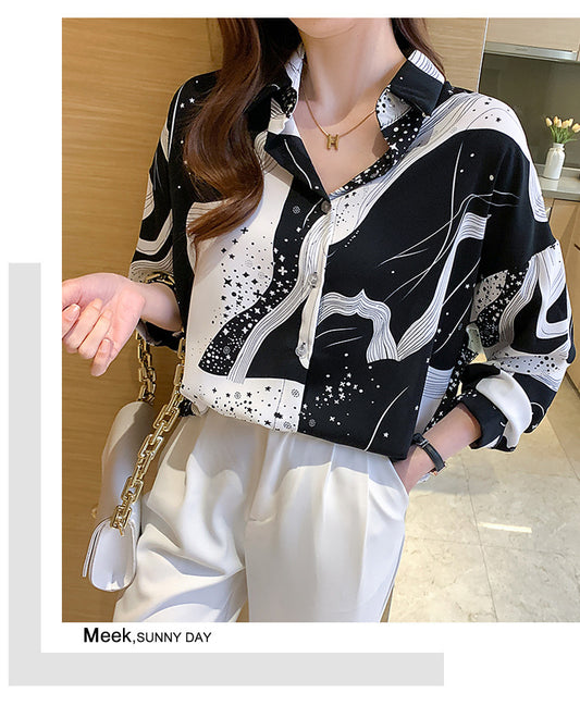 Women long-sleeved casual fashion shirt top