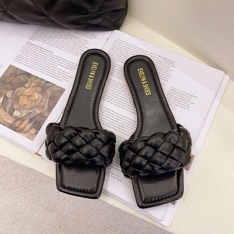 New Korean Women woven sandals slippers