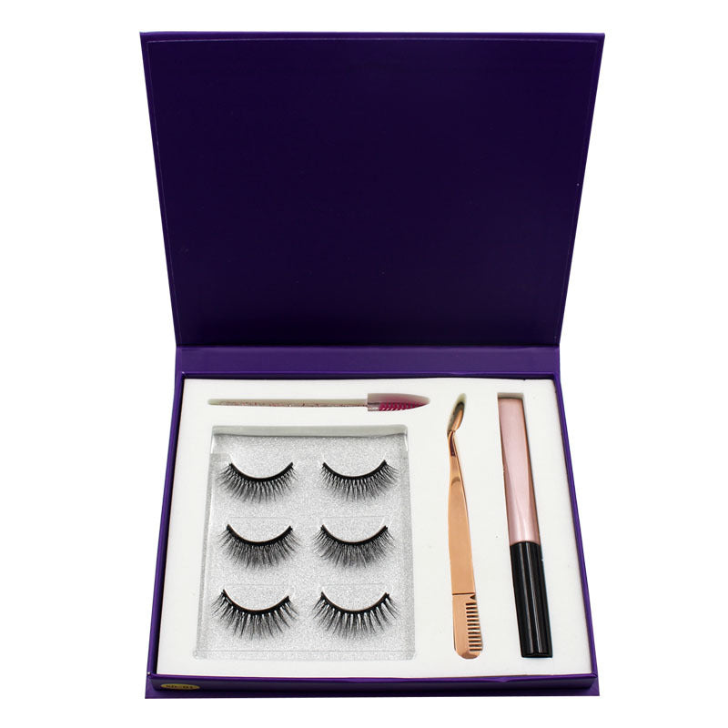 Dimensional Magnet false eyelashes 3 pairs set