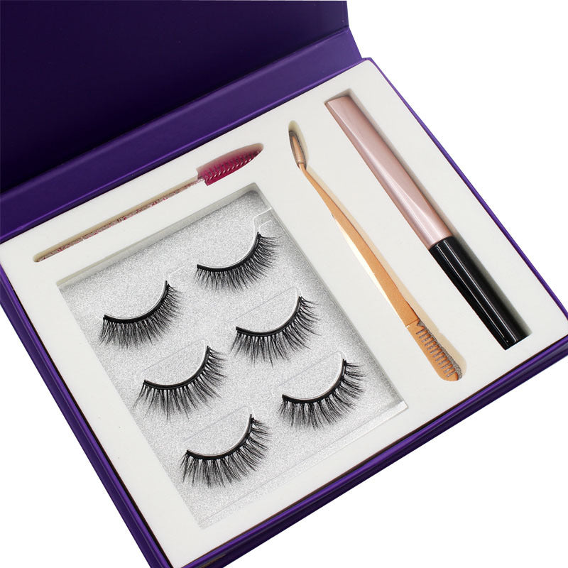 Dimensional Magnet false eyelashes 3 pairs set