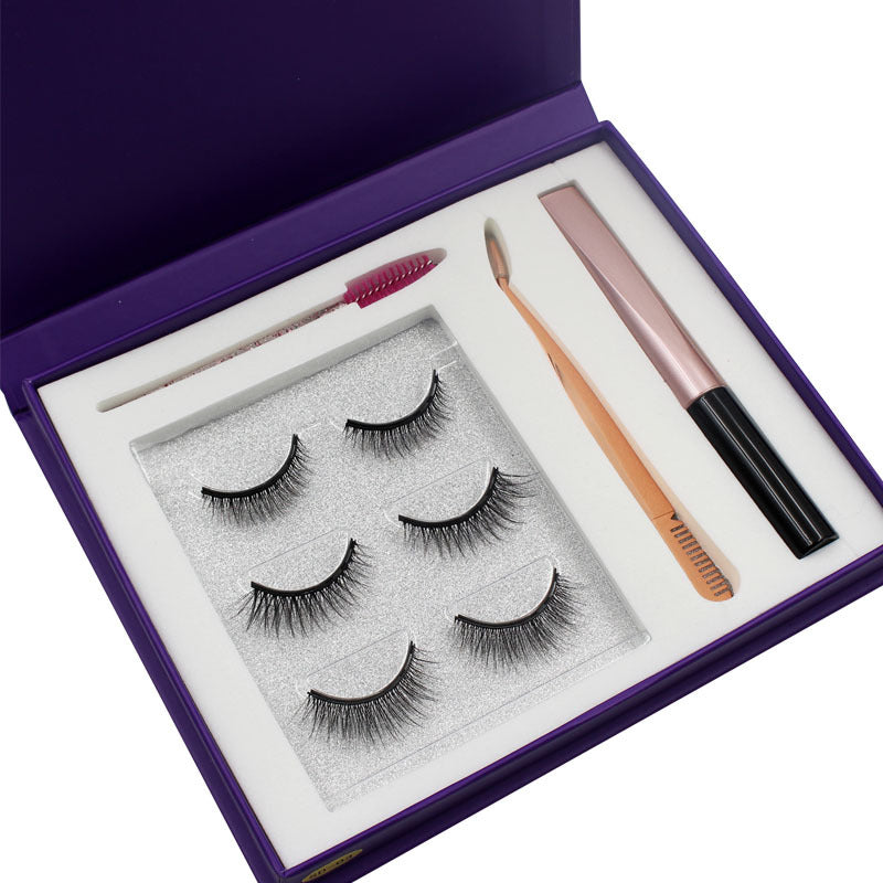 Dimensional Magnet false eyelashes 3 pairs set