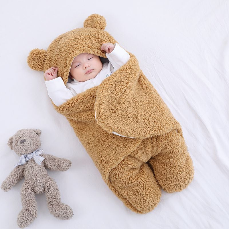 Newborn baby padded bag newborn baby anti-kick sleeping bag