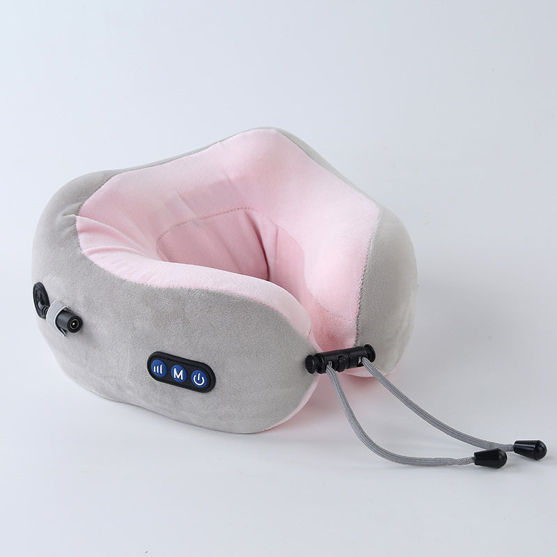 Multifunctional electric heating U-shaped pillow massager