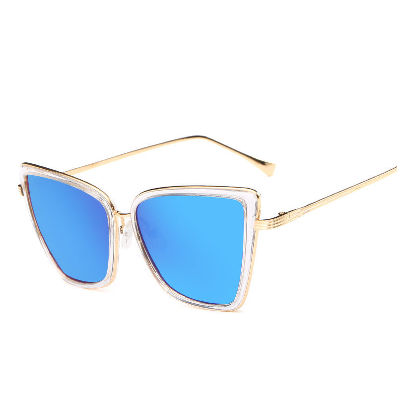 Women retro metal big frame sunglasses