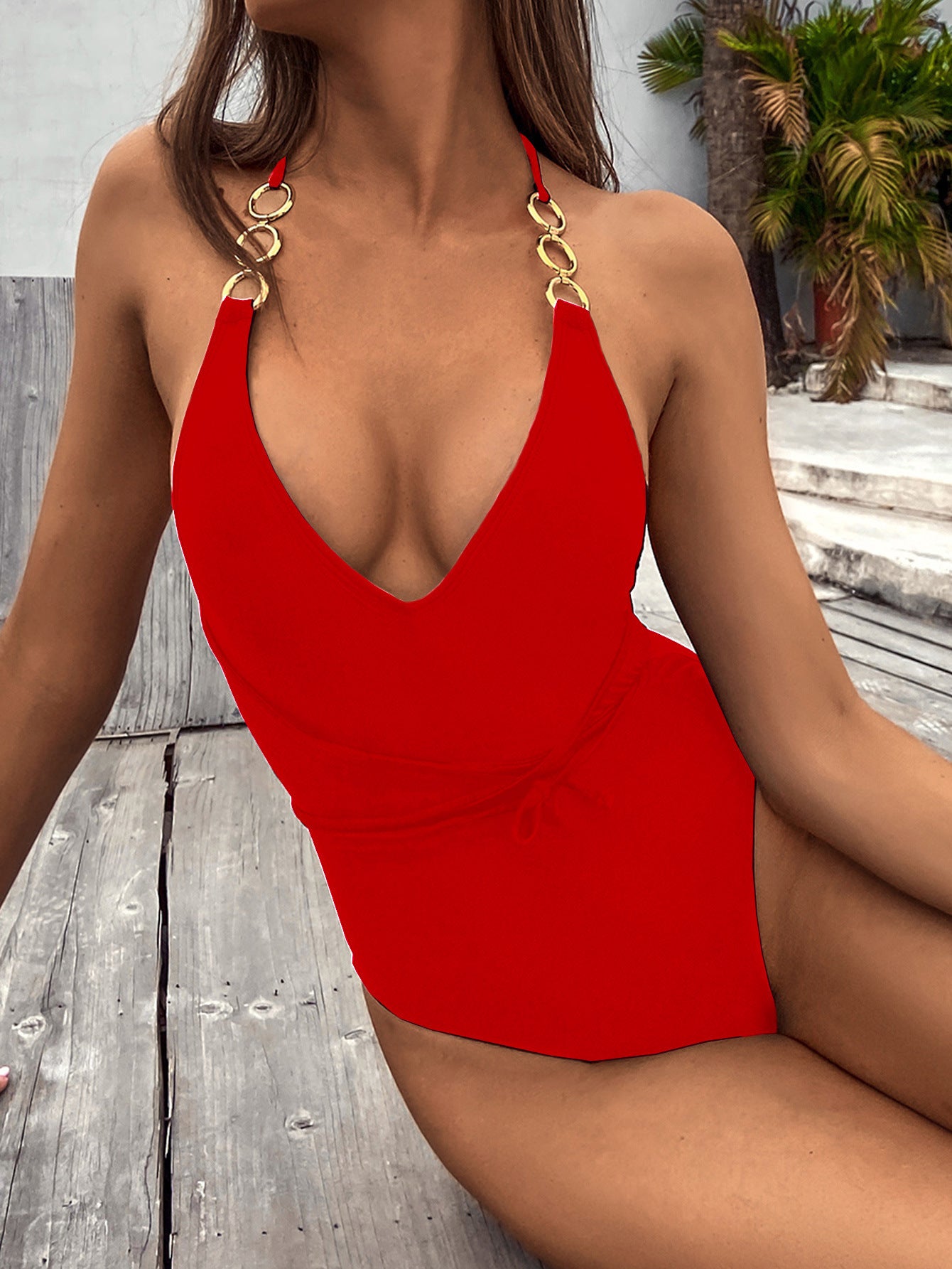 Female women sexy one-piece swimsuit