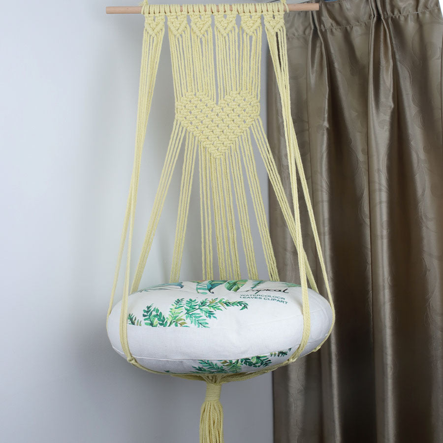 Pet hanging basket swing Pure handmade cotton woven tapestry