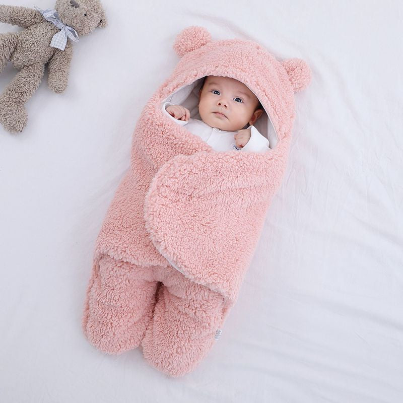 Newborn baby padded bag newborn baby anti-kick sleeping bag