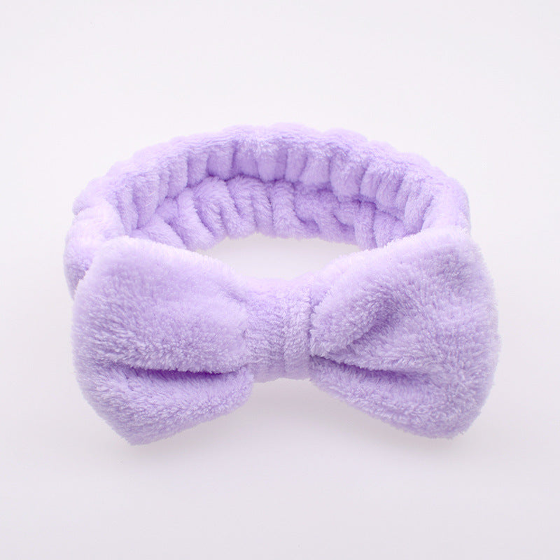 Women Flannel Soft Bowknot Hair Band