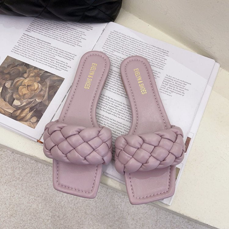 New Korean Women woven sandals slippers