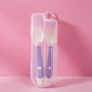 New children's learning to eat training tableware twisted fork spoon