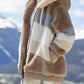 Women Hot Loose Plush Multicolor Hooded Jacket