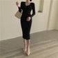 Women French style Knitted dress