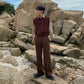 MYQ Korean Men’s high-quality trend wide-leg trousers