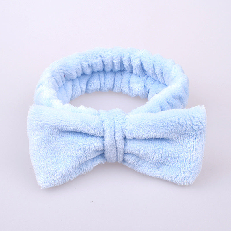 Women Flannel Soft Bowknot Hair Band