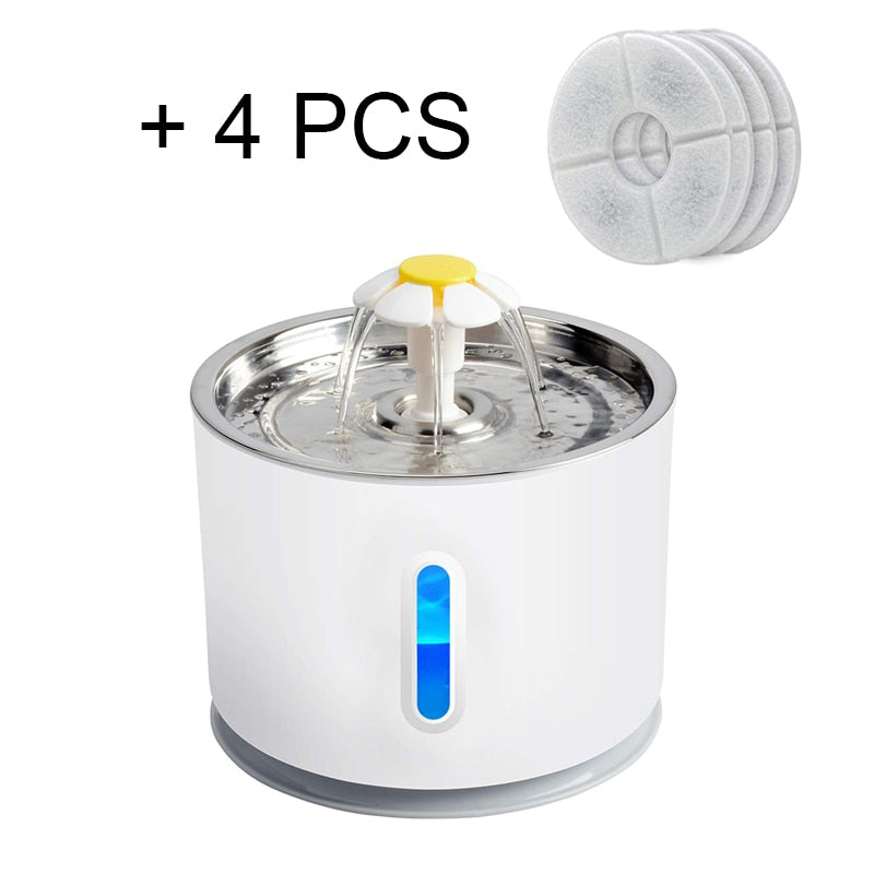 Pet Electric Fountain Active Carbon Filter Drinking Dispenser