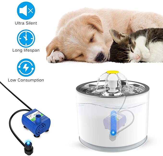 Pet Electric Fountain Active Carbon Filter Drinking Dispenser